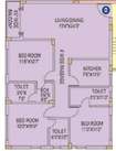 Space Club Town Riverdale 2 BHK Layout