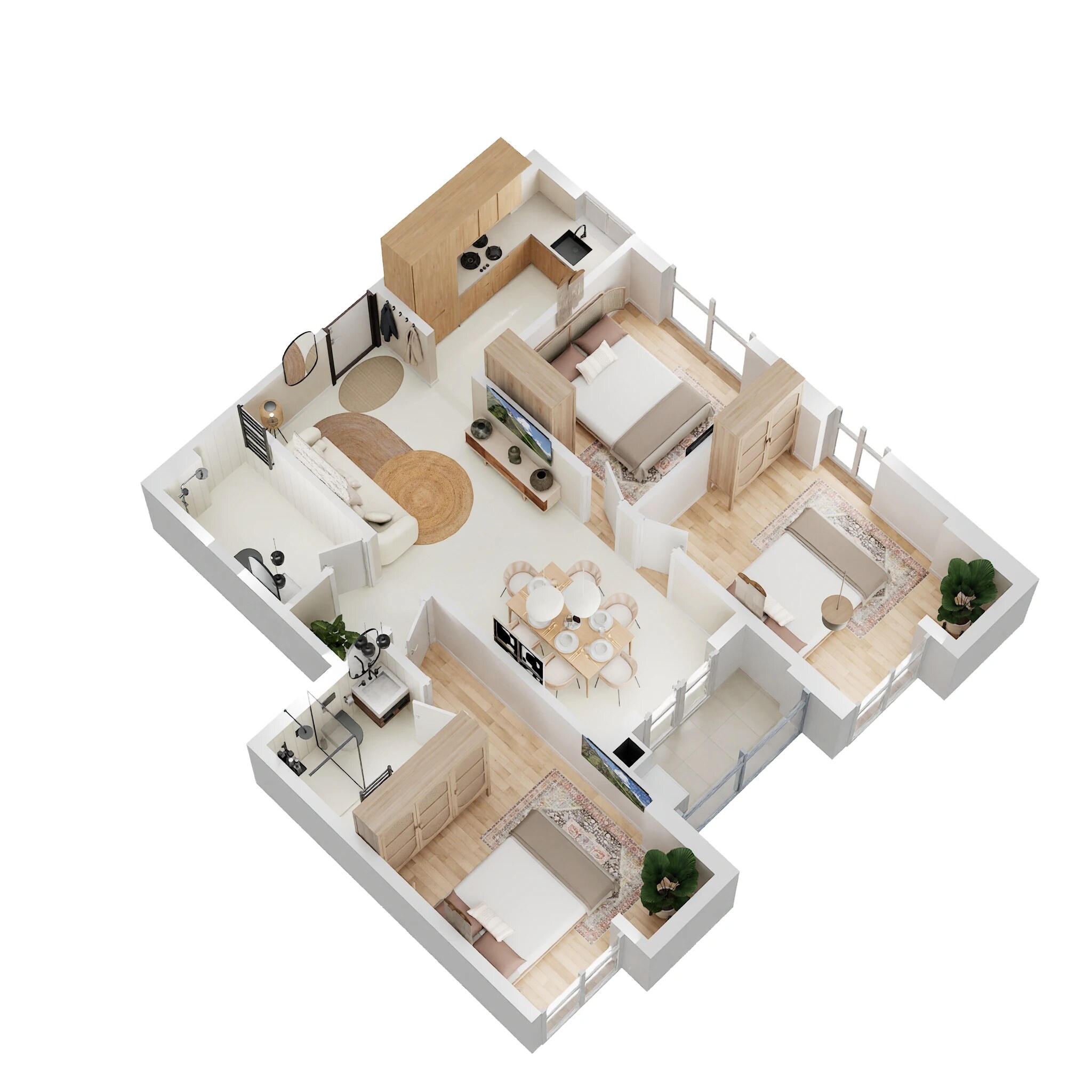 3 BHK 1094 Sq. Ft. Apartment