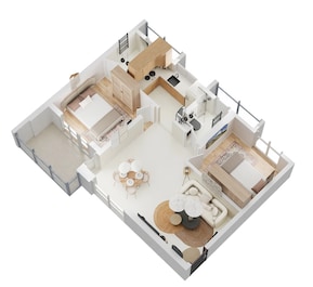 2 BHK 1047 Sq. Ft. Apartment in Srijan The Royal Ganges
