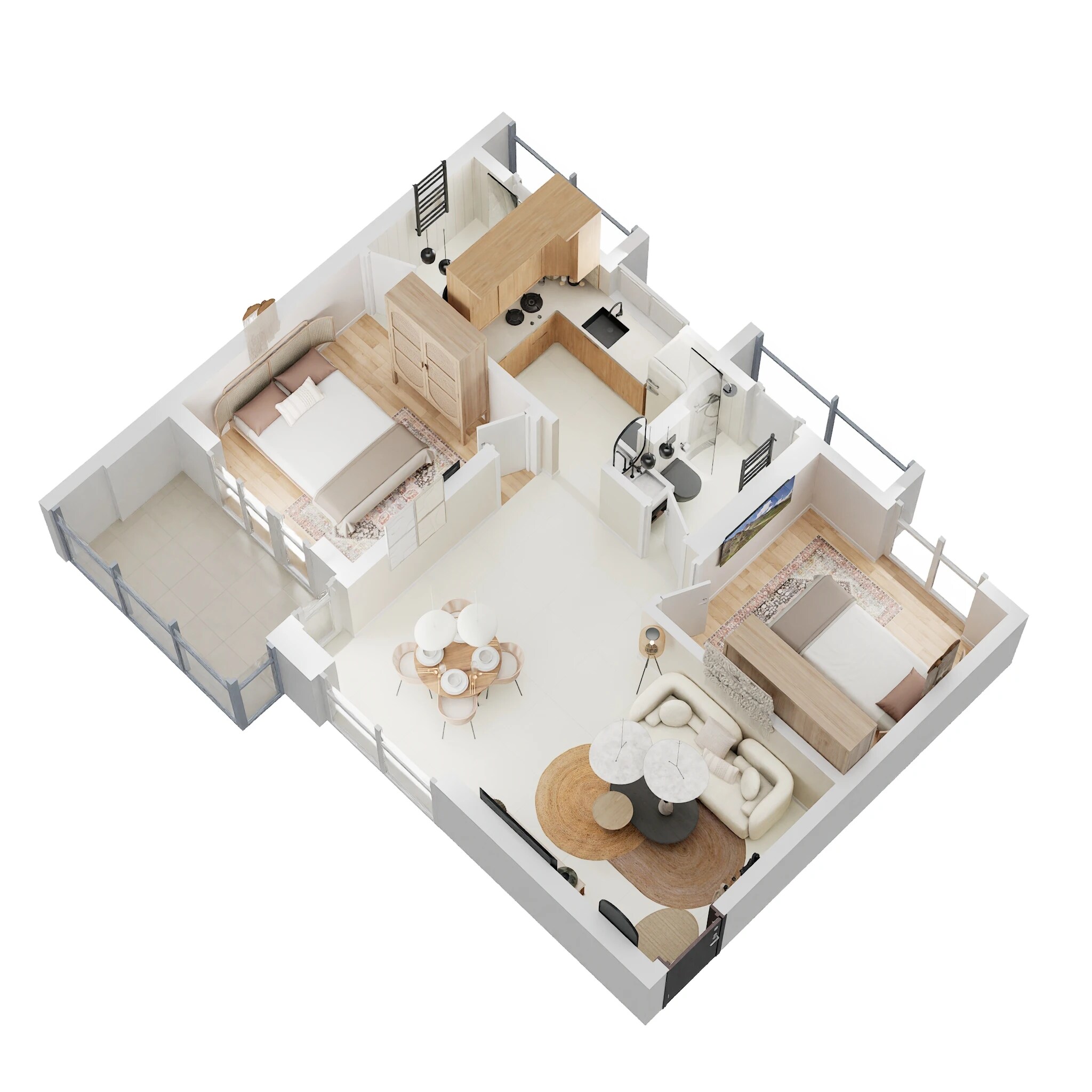 2 BHK 1047 Sq. Ft. Apartment