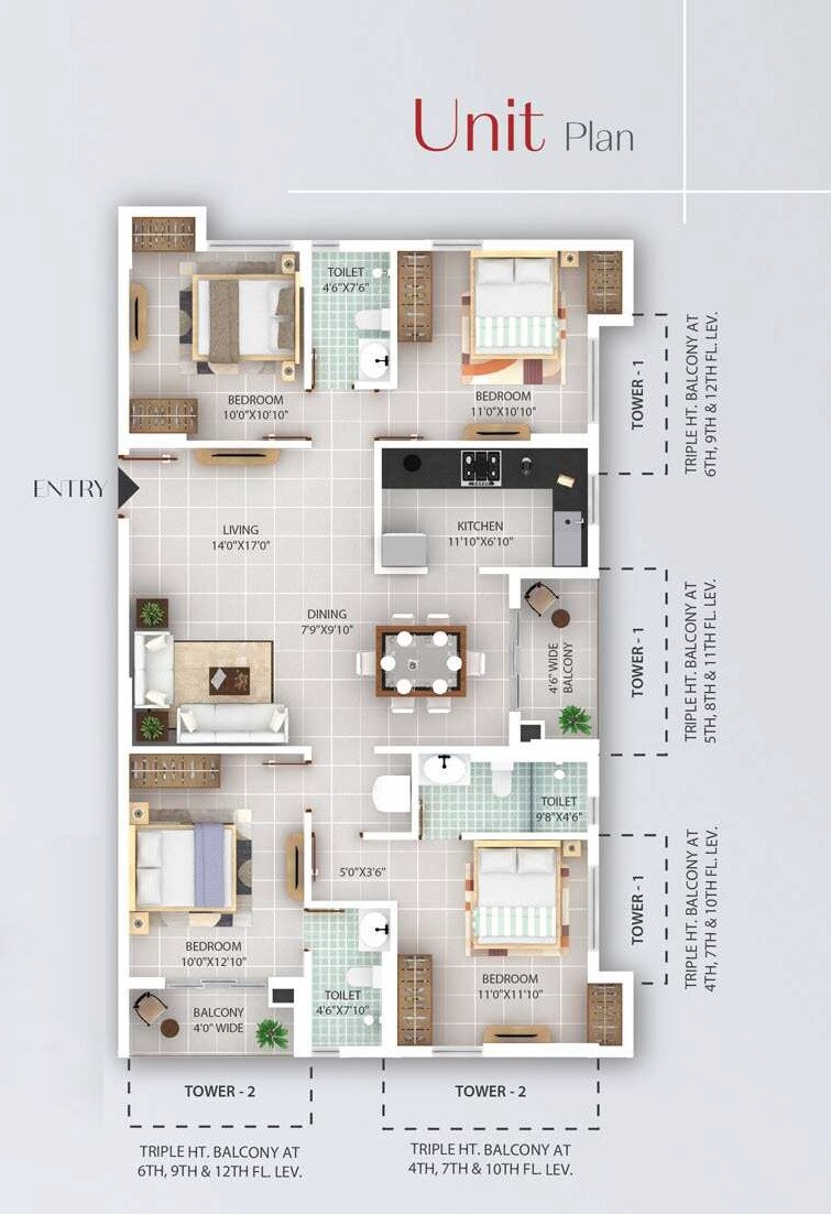 4 BHK 2193 Sq. Ft. Apartment