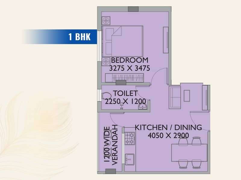 1 BHK 560 Sq. Ft. Apartment in Sun Dwarka