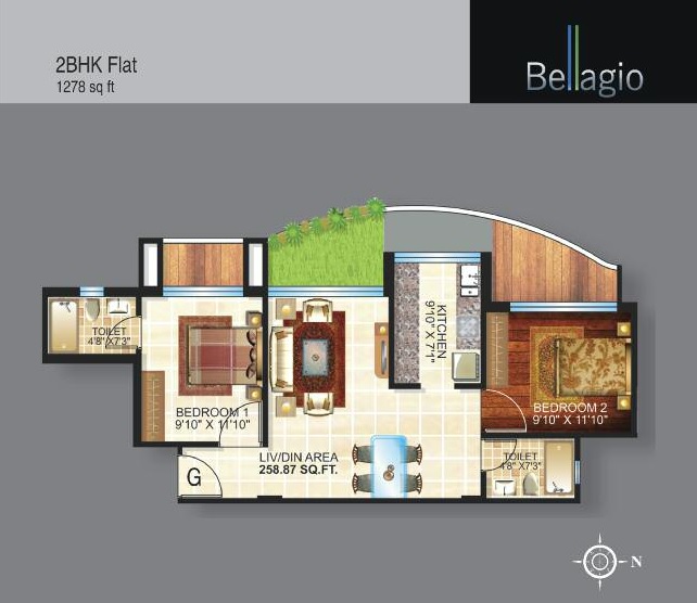 team taurus bellagio apartment 2bhk 1278sqft111