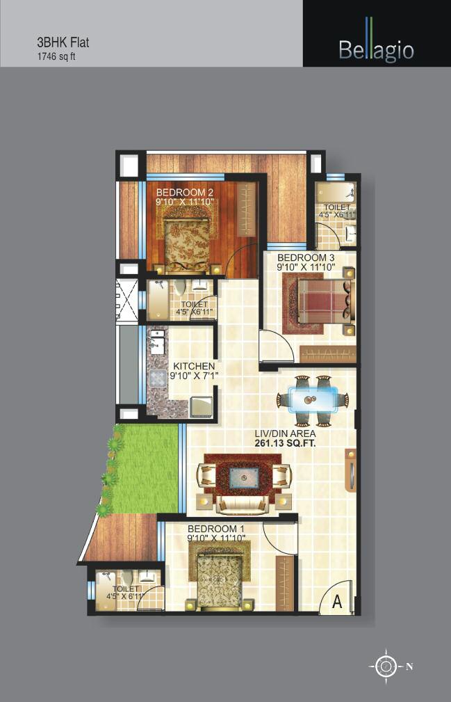team taurus bellagio apartment 3bhk 1746sqft111