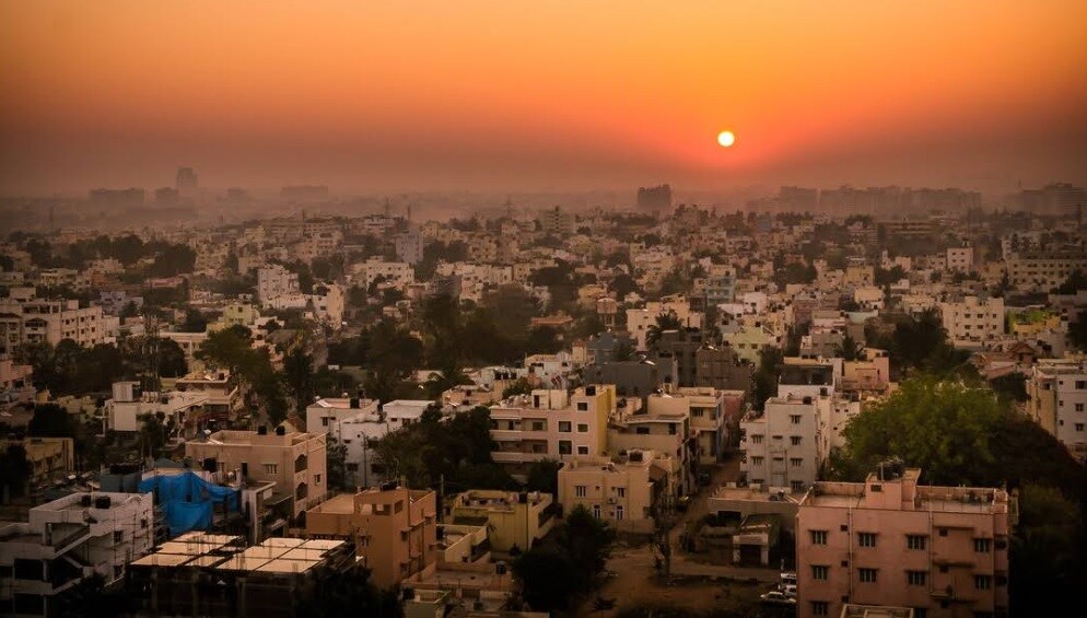 Hebbal_a city with a lot of tall buildings