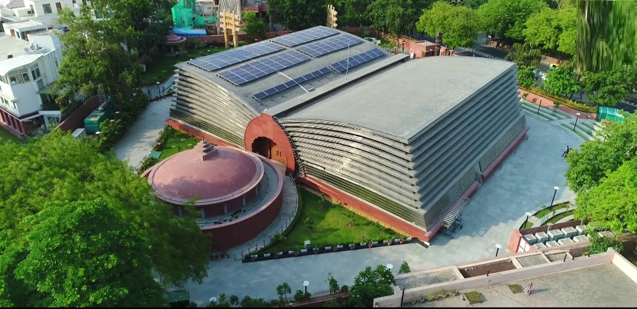 Civil Lines_a large building with a large fire hydrant in the middle of it