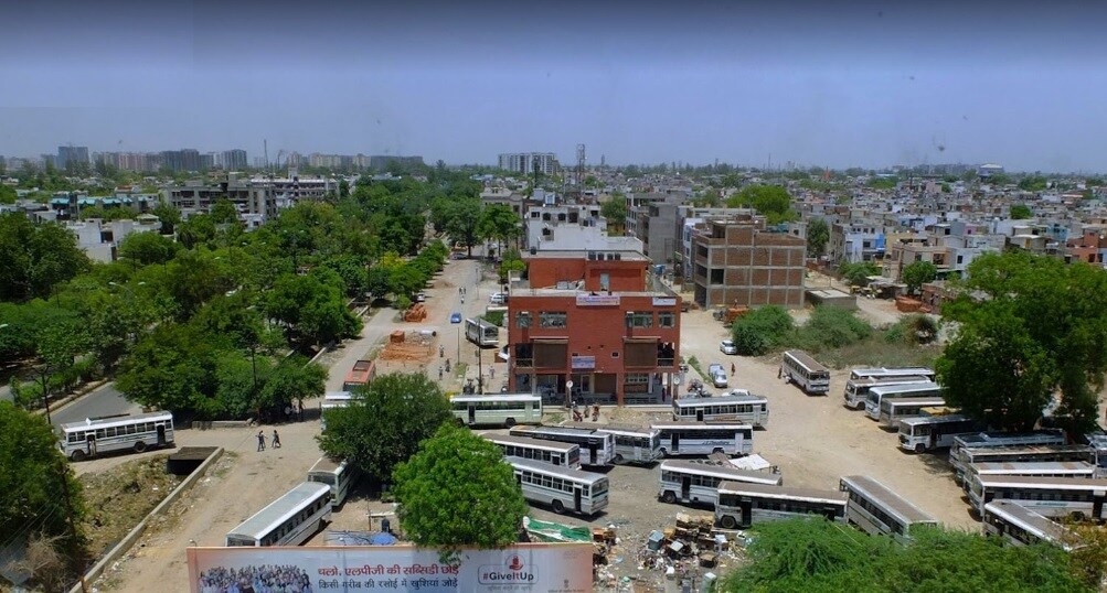 Sanjay Nagar Sector 23_a large building with a lot of trees on top of it