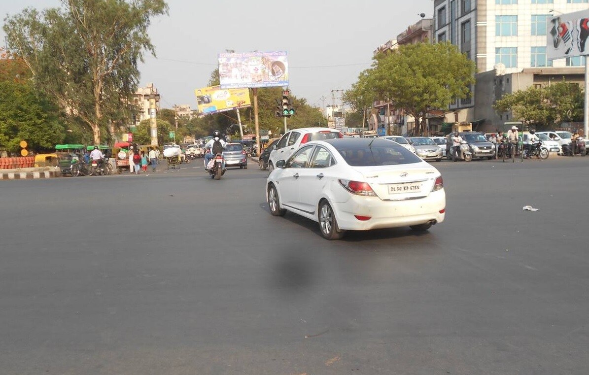 Surya Nagar_a car parked on the side of a road
