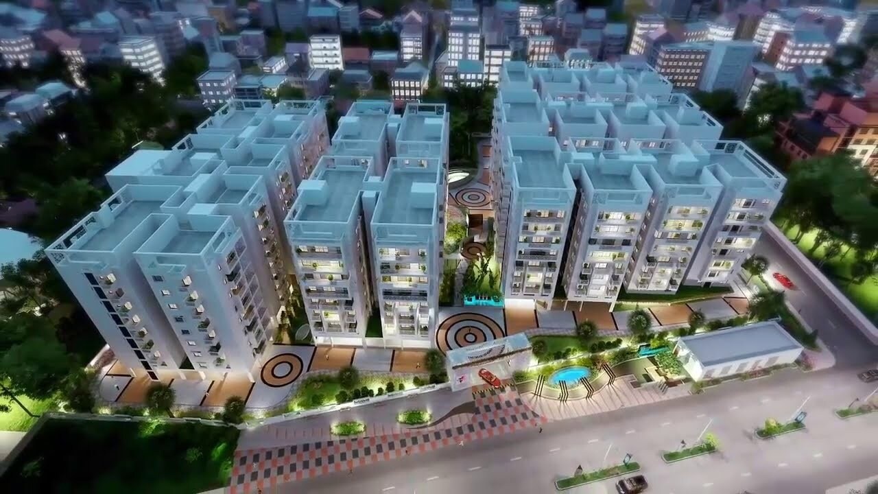 Bandlaguda_a city with tall buildings and tall buildings