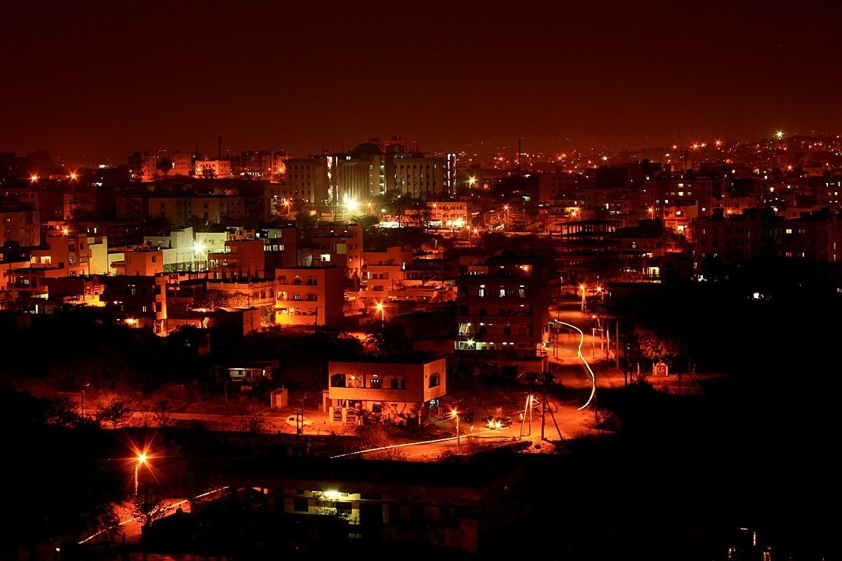 Jeedimetla_a city at night with lots of lights