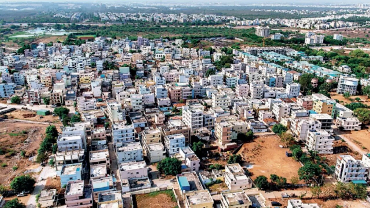 Tellapur_a city with a lot of tall buildings