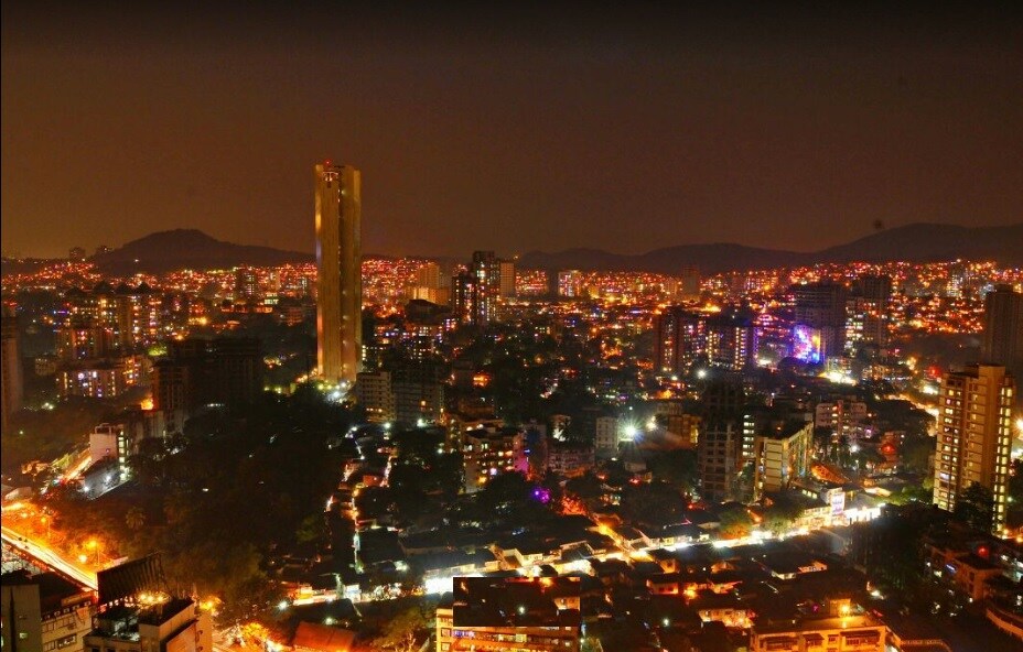 Bhandup_a city at night with lots of lights