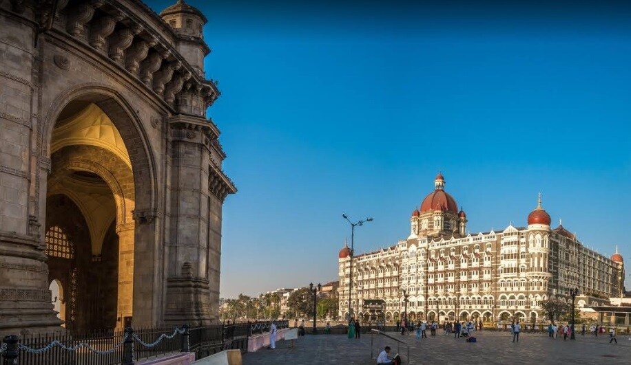 Colaba_a large building with a clock on the side of it