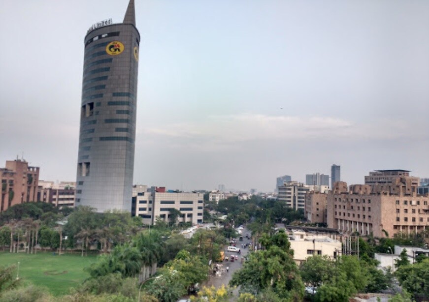 Sector 1_a clock tower in the middle of a city