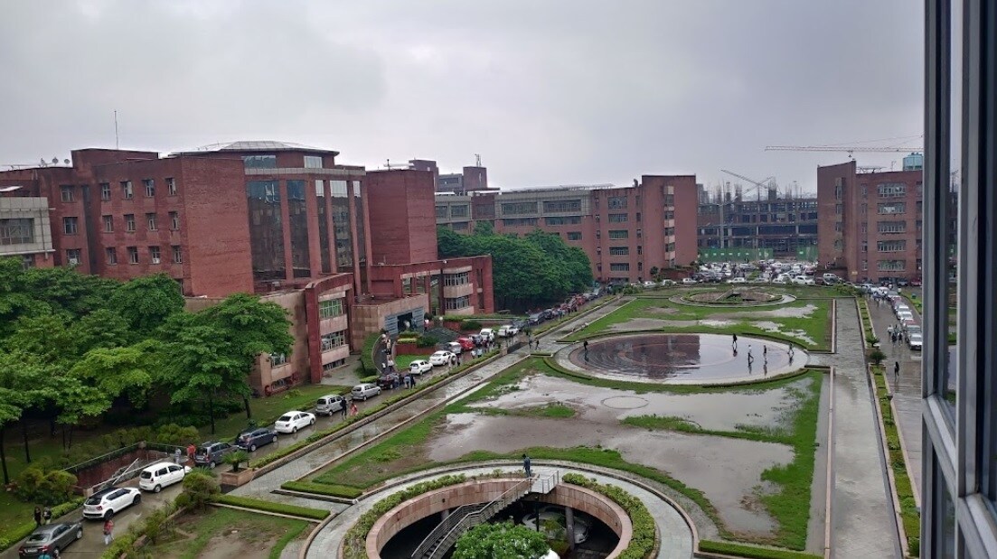 Sector 125_a cityscape of a city with a train on the tracks