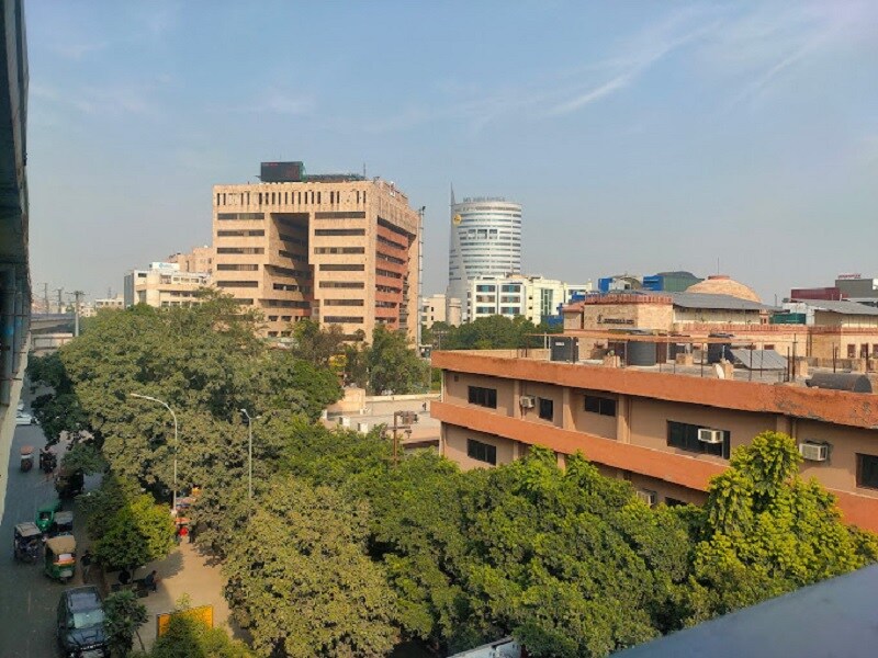 Sector 15_a large building with a view of a city