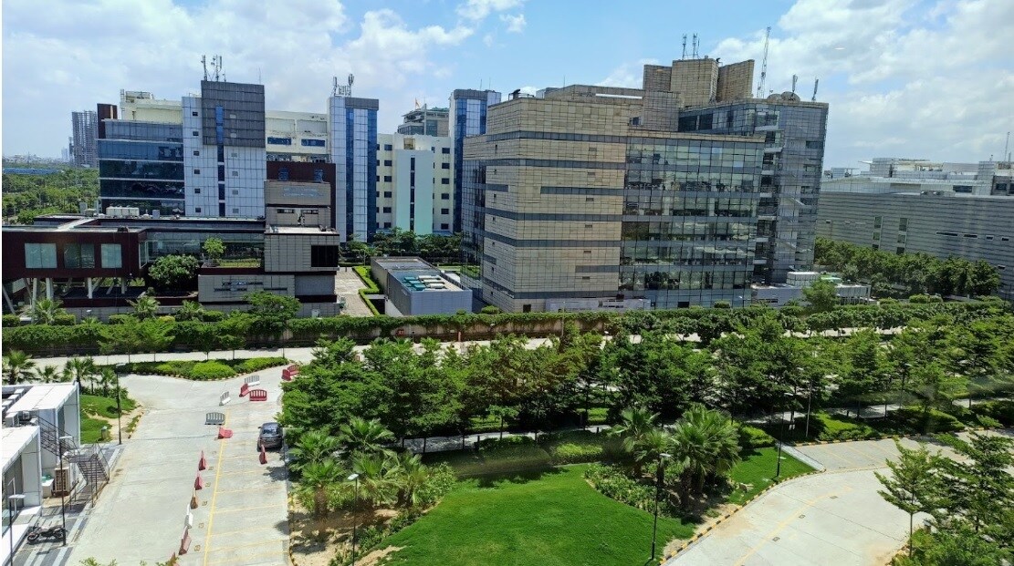 Sector 150_a city with tall buildings and tall buildings