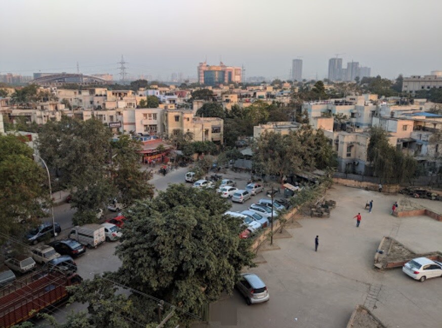 Sector 21_a city with a lot of trees and buildings