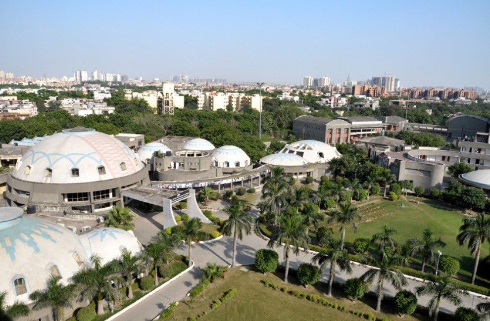 Sector 23_a large building with a lot of trees