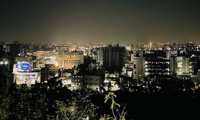 Phase 1_a city at night with skyscrapers