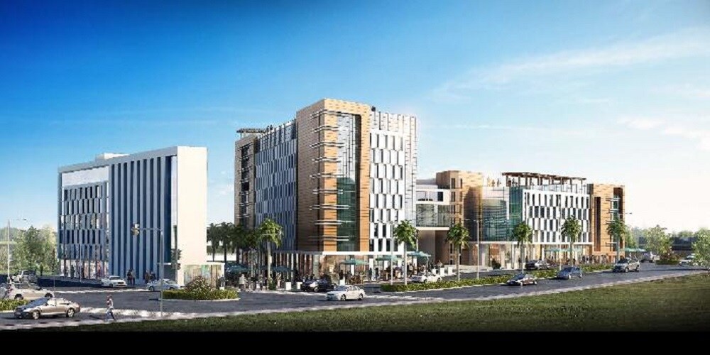 Subhash Nagar_a large building with a lot of windows