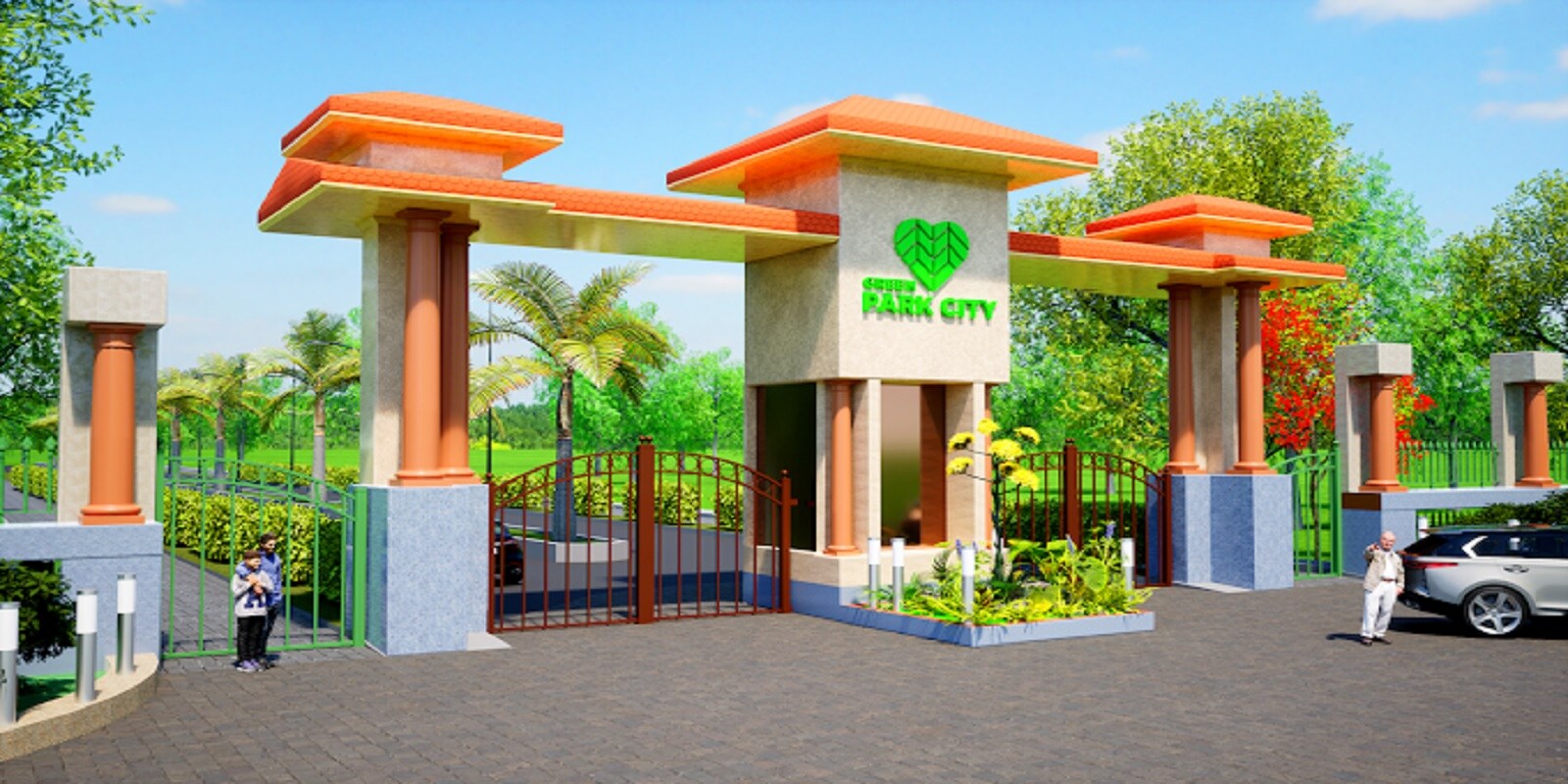 AK Green Park City residential project in Gosainganj