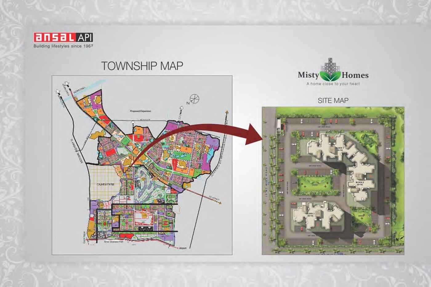 Ansal Sushant Golf City Misty Homes Master Plan 1