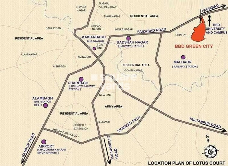 BBD Green City Sun Breeze Apartments Location Image