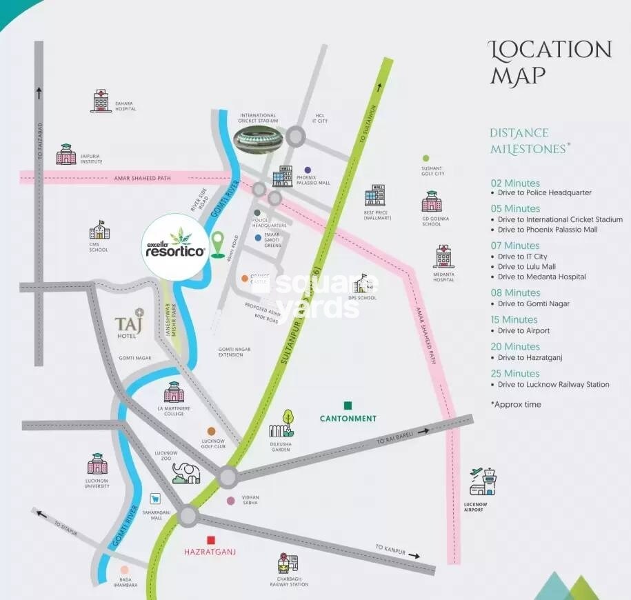 Excella Resortico Location Image