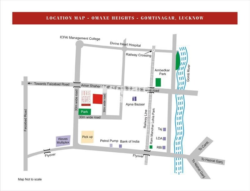 Omaxe Heights Gomti Nagar Location Image
