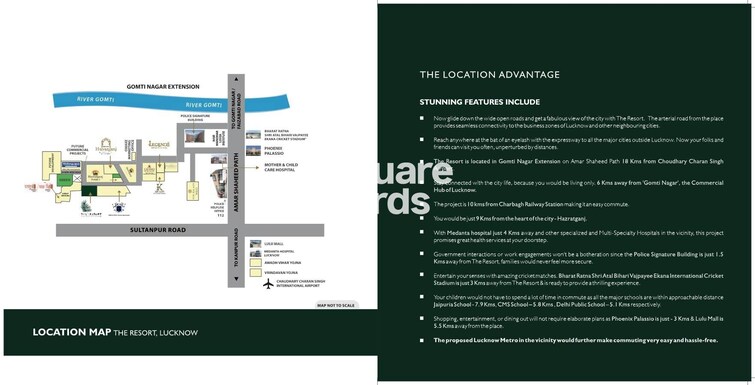 Omaxe The Resort Lucknow Location Image