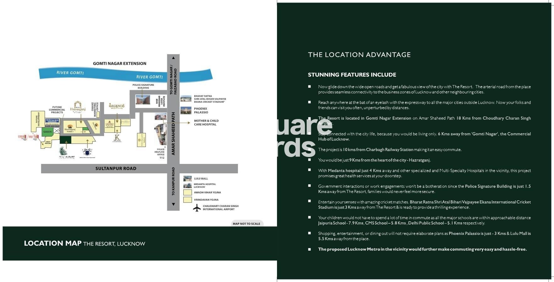 Omaxe The Resort Lucknow Location Image