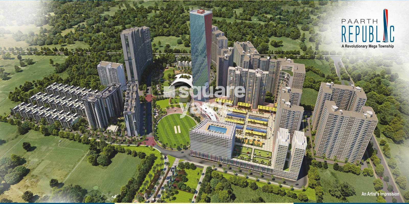 Paarth Republic Gold Finch State Tower View