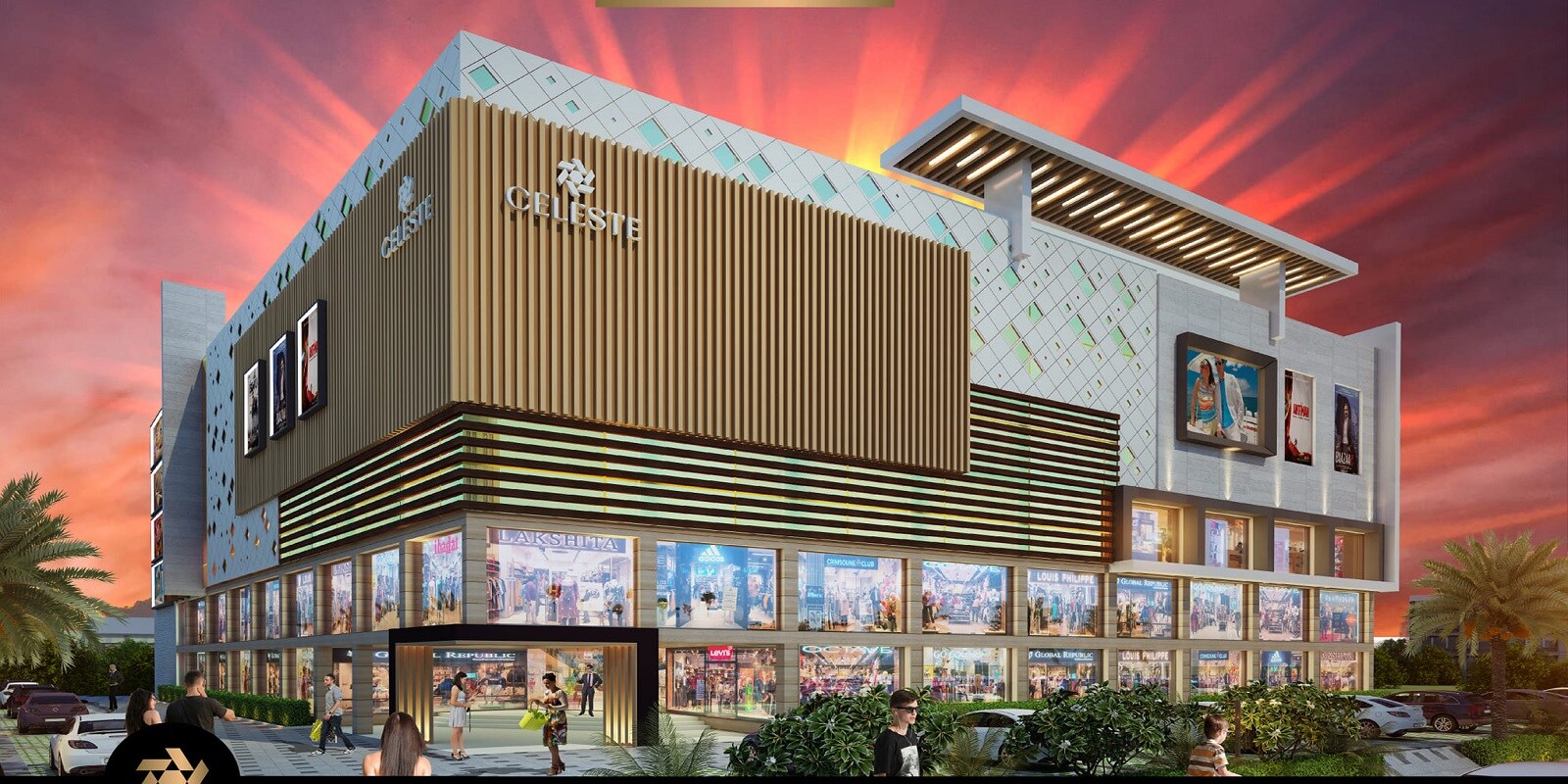 Rhine Celeste Mall residential project in LDA Colony