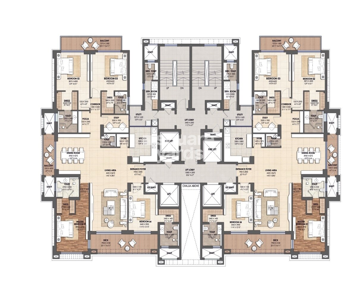 Shalimar One World Valencia Tower Floor Plans