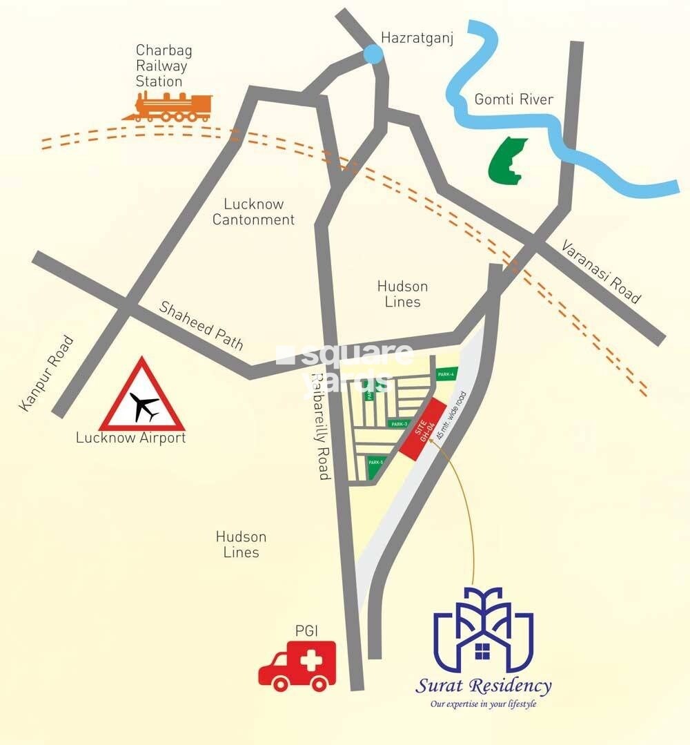 Surat Residency Location Image