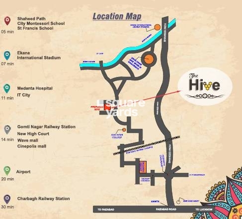 The Hive Gomati Nagar Location Image