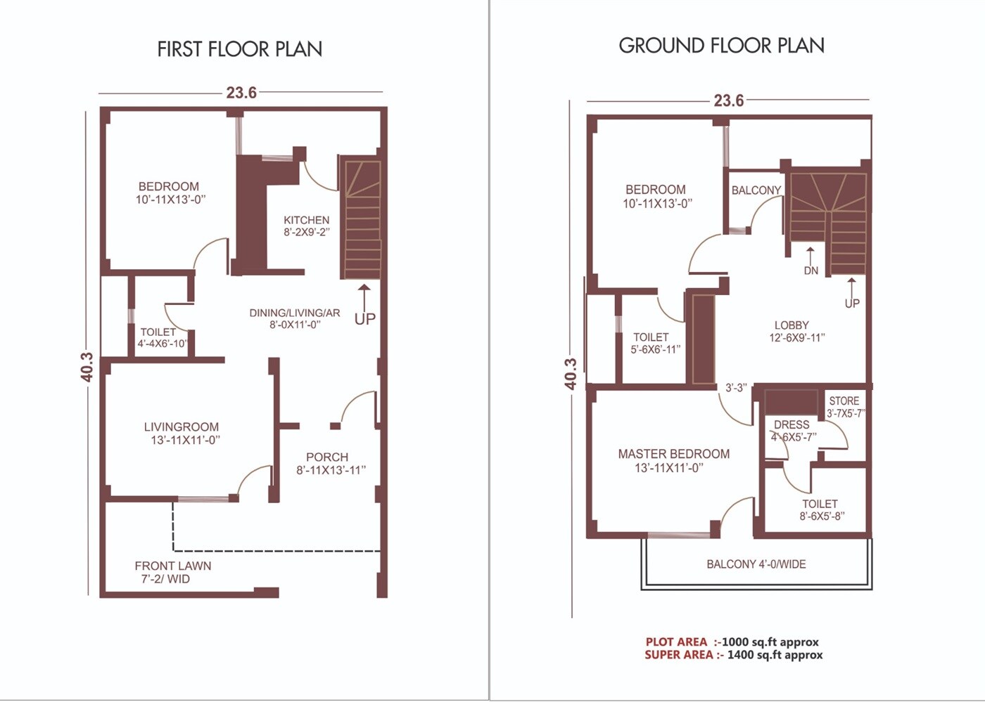 3 BHK 1400 Sq. Ft. Villa