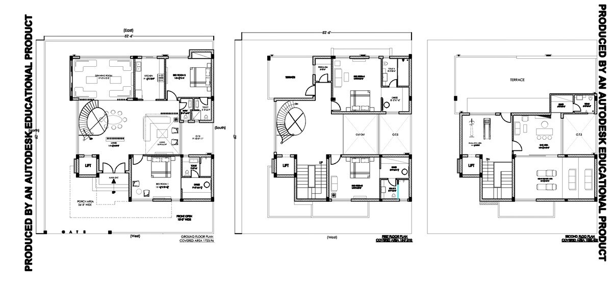 Floor plan of 4 BHK 3200 Sq. Ft. Villa in Amrawati IT City, Lucknow
