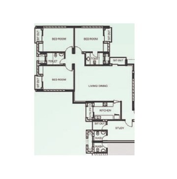  3 BHK Apartment at Ansal API Celebrity Gardens, Sushant Golf City – for Rent