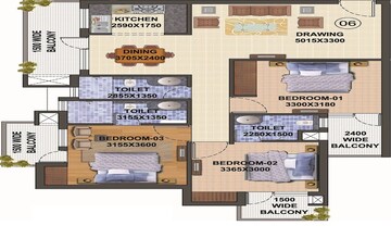  3 BHK Apartment at Balaji The Landmark, Gomti Nagar – for Sale