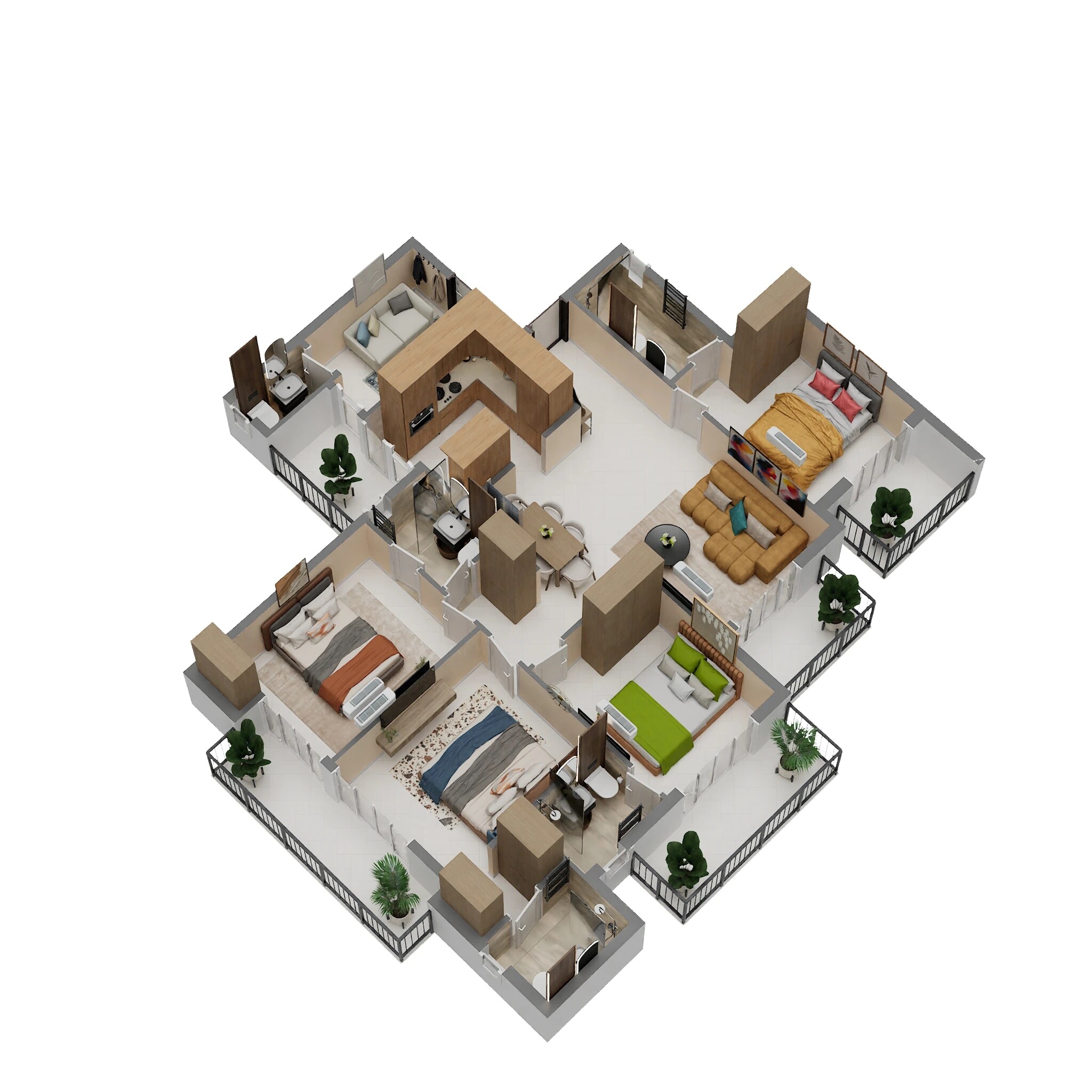 4 BHK 2250 Sq. Ft. Apartment