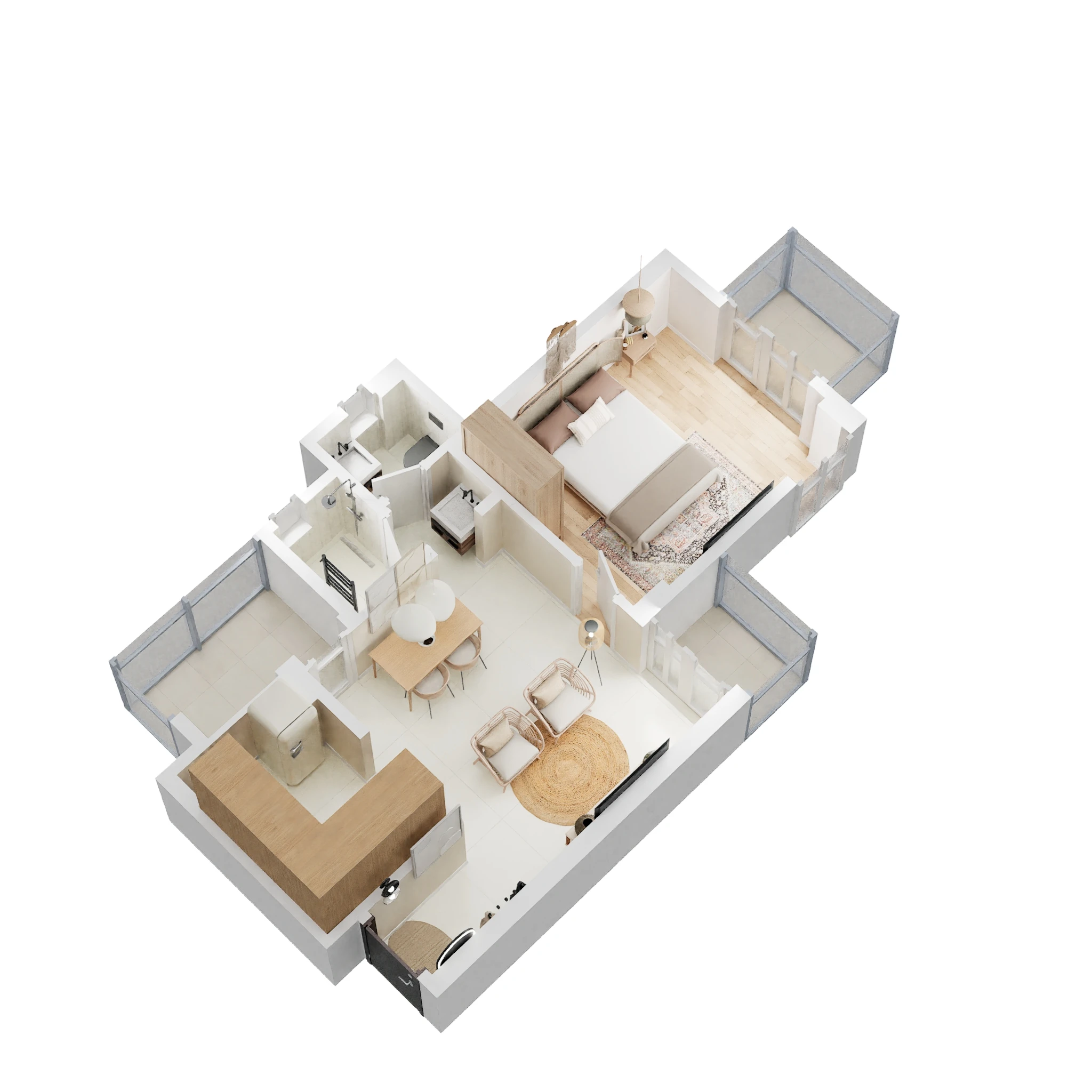 Eldeco City Dreams 1 BHK Layout