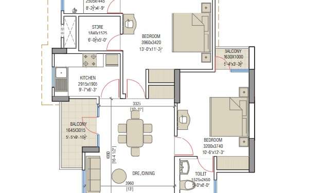 eldeco saubhagyam apartment 2 bhk 1014sqft 20220210160224