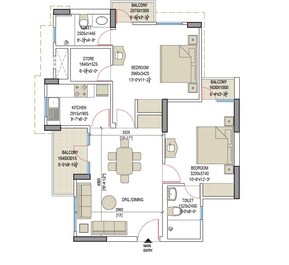 2 BHK 710 Sq. Ft. Apartment in Eldeco Saubhagyam T5