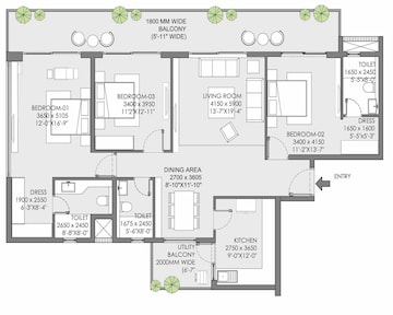  3 BHK Apartment at Eldeco Trinity, Gomti Nagar – for Sale