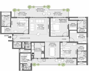  3 BHK Apartment at Eldeco Trinity, Gomti Nagar – for Sale