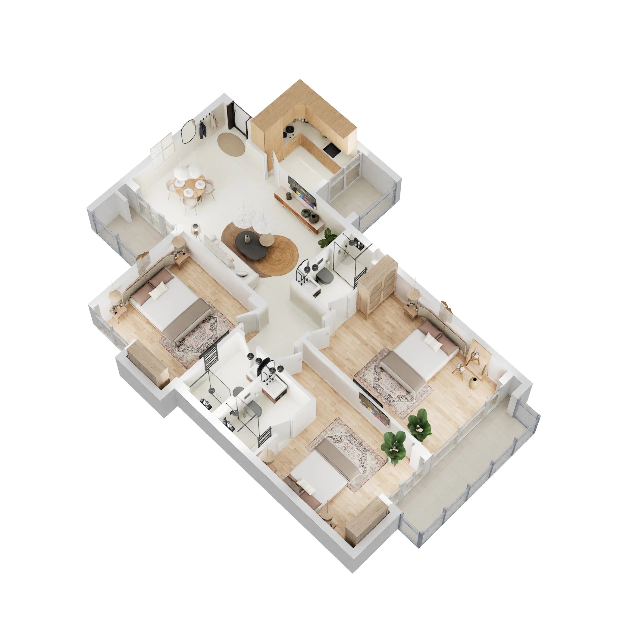 3 BHK 1046 Sq. Ft. Apartment