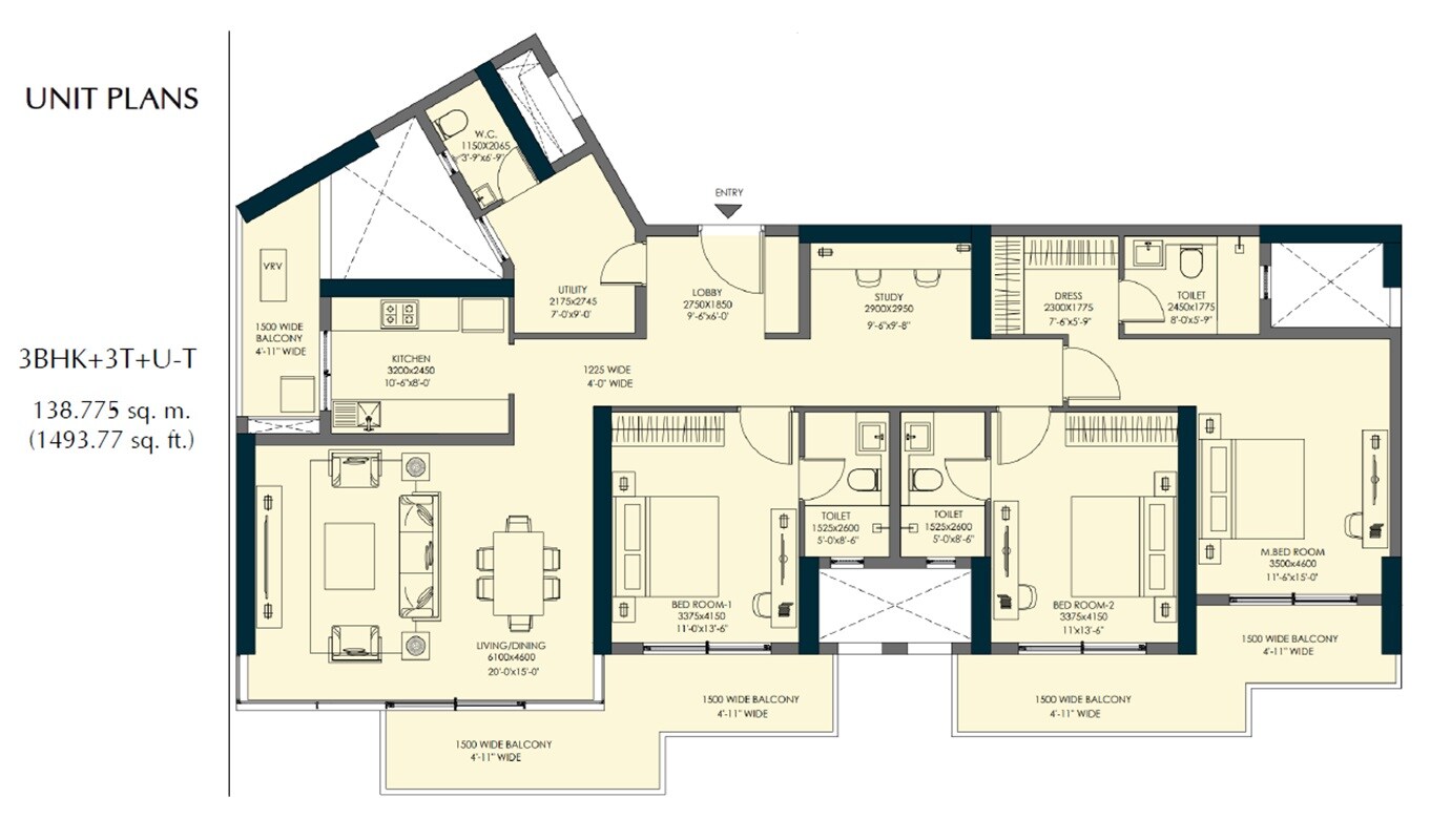 Other, emaar-elite-oasis 3 Bedroom 1494 Sq.Ft. Apartment In Gomti Nagar Lucknow 9322853