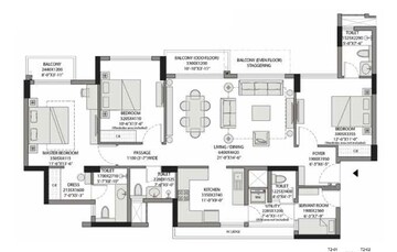  3 BHK Apartment at Experion Capital, Vibhuti Khand – for Rent